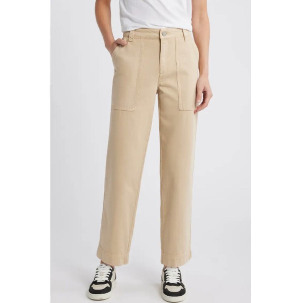 TREASURE AND BOND Womens Utility Casual Pants Size 8 Brown Cotton Blend NWT - Picture 2 of 10